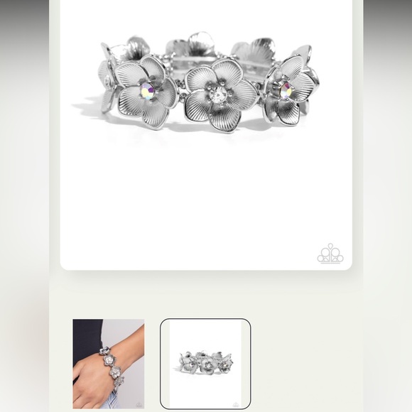 ⚪️🩶⚪️ “GENERAL GRANDEUR” WHITE STRETCH BRACELET ~ PAPARAZZI❗️⚪️🩶⚪️ - Picture 6 of 6